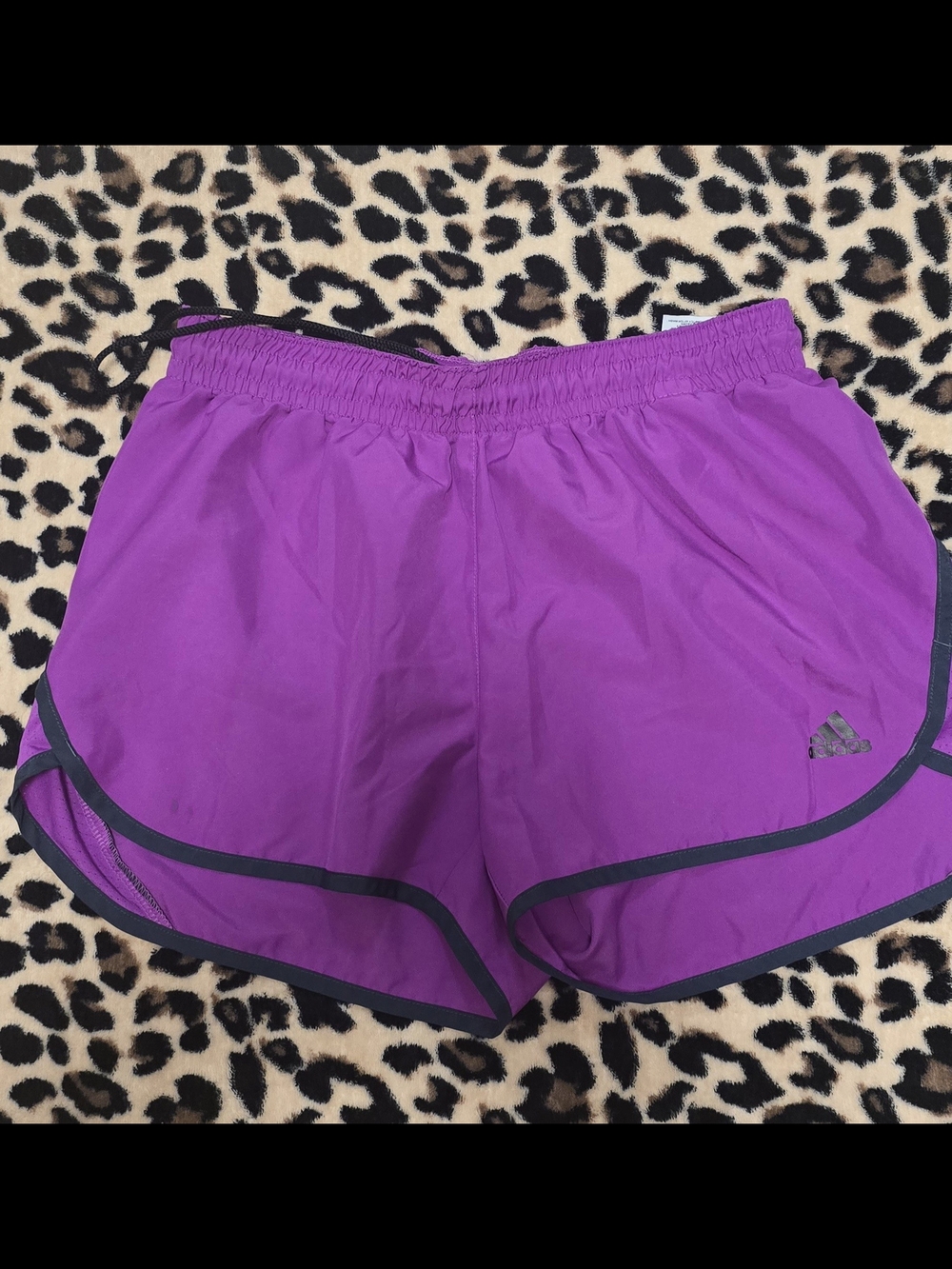 adidas Women's Vibrant Purple Athletic Shorts with Contrast Trim